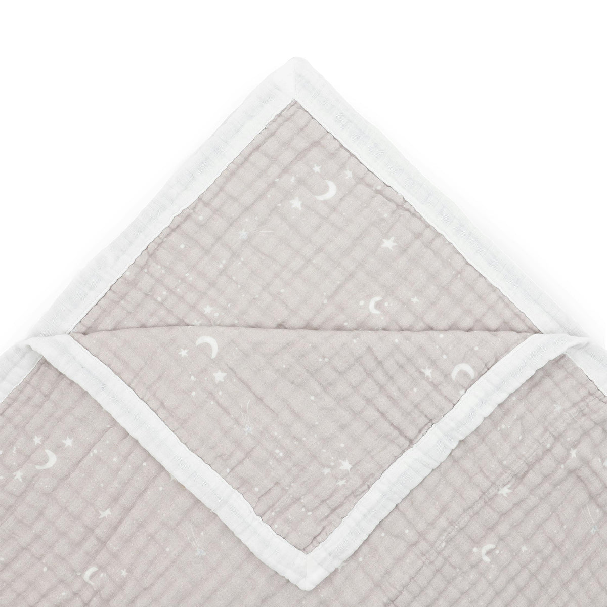 Organic Cotton Muslin Quilted Throw - Moon Dust