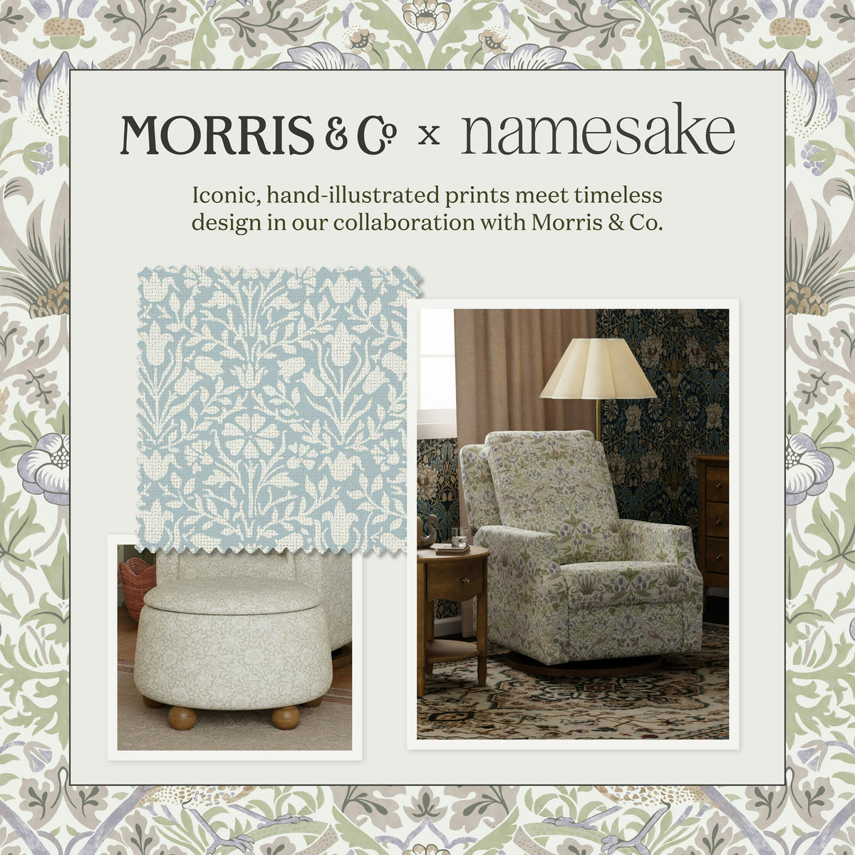 Namesake Morris & Co. x Namesake Tuffet Storage Ottoman