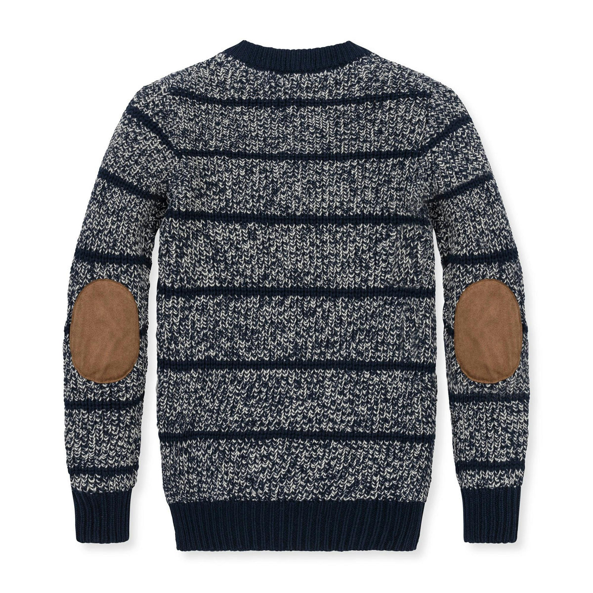 Organic Sweater Henley with Elbow Patches
