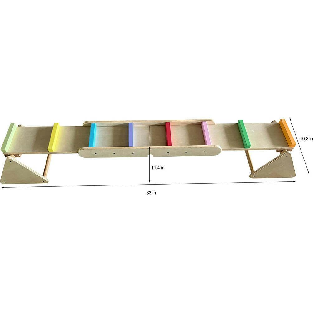 Willow | Wooden Rainbow Seesaw and Balance Beam for Toddlers