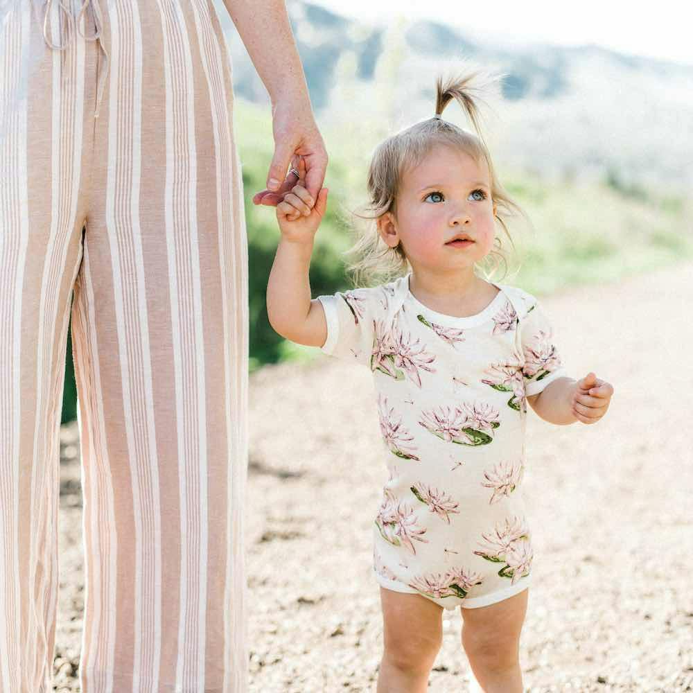 Honeycomb Bamboo Short Sleeve One Piece