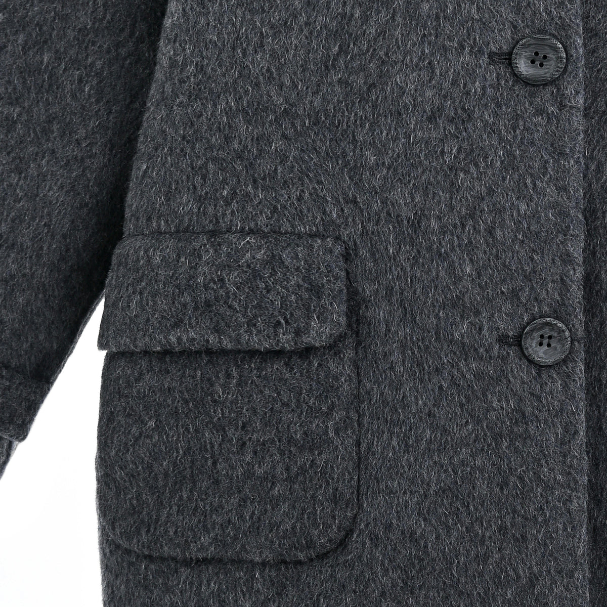 Dark Gray Hooded Coat