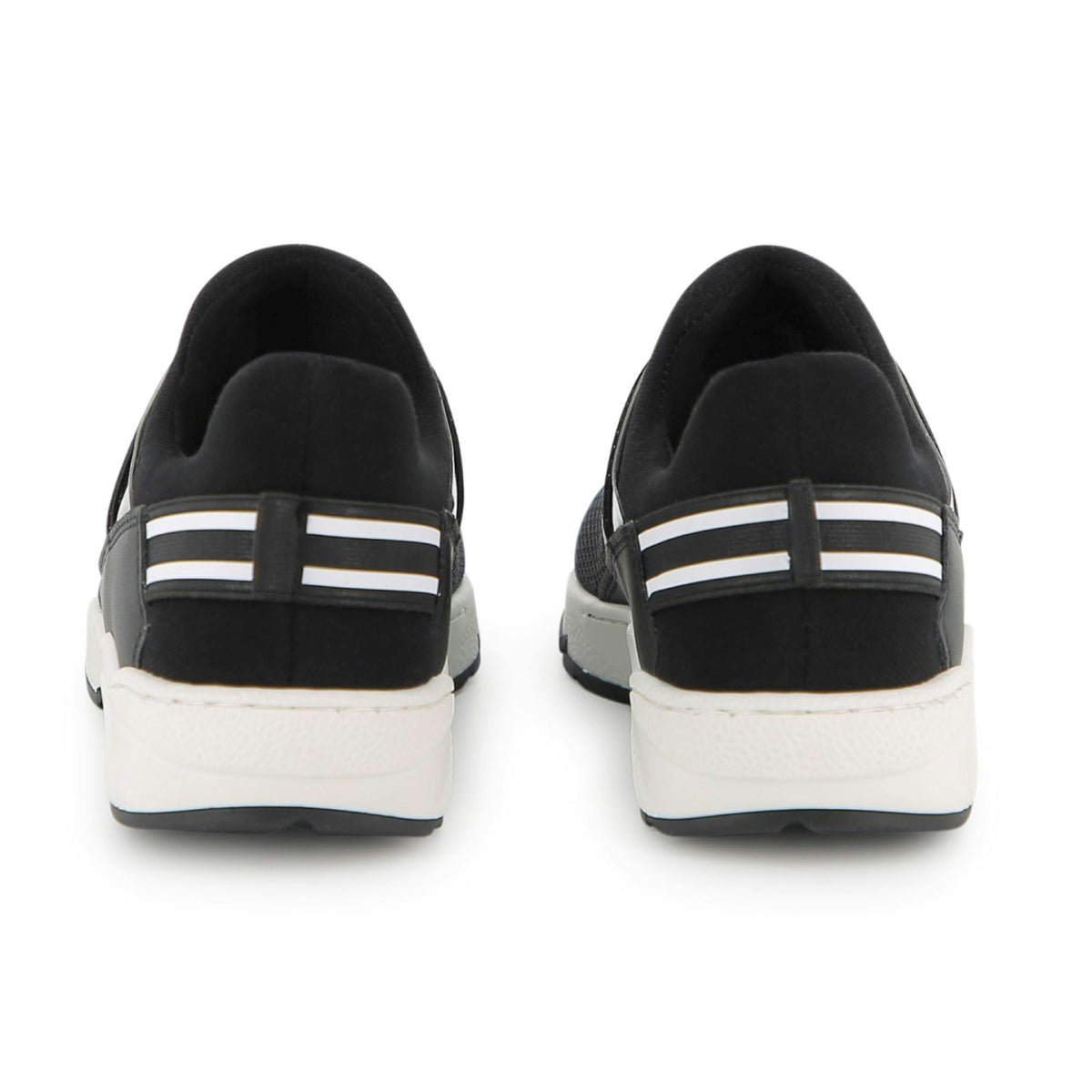 Black Logo Strap Slip-On Sneakers