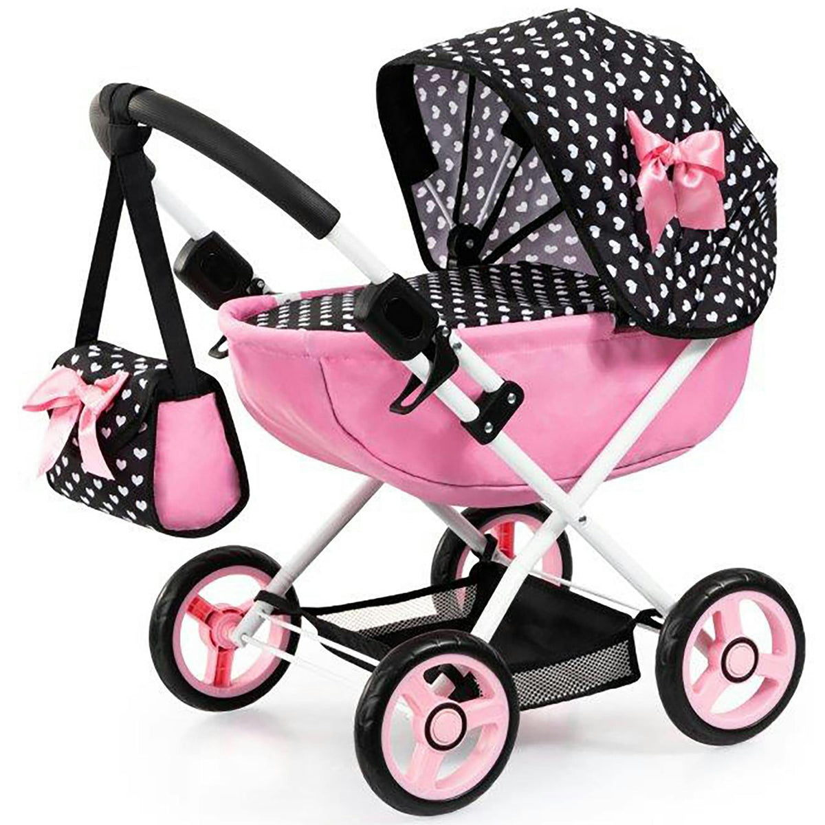 Bayer Design Dolls: Pram Cosy - Black, Pink, Hearts