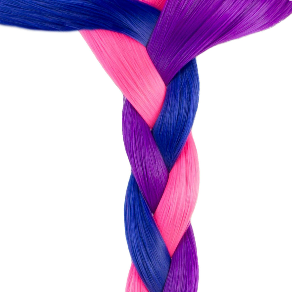 Sophia's 3-Piece Colorful Clip-In Hair Extensions for 18 Dolls, Blue/Pink/Purple