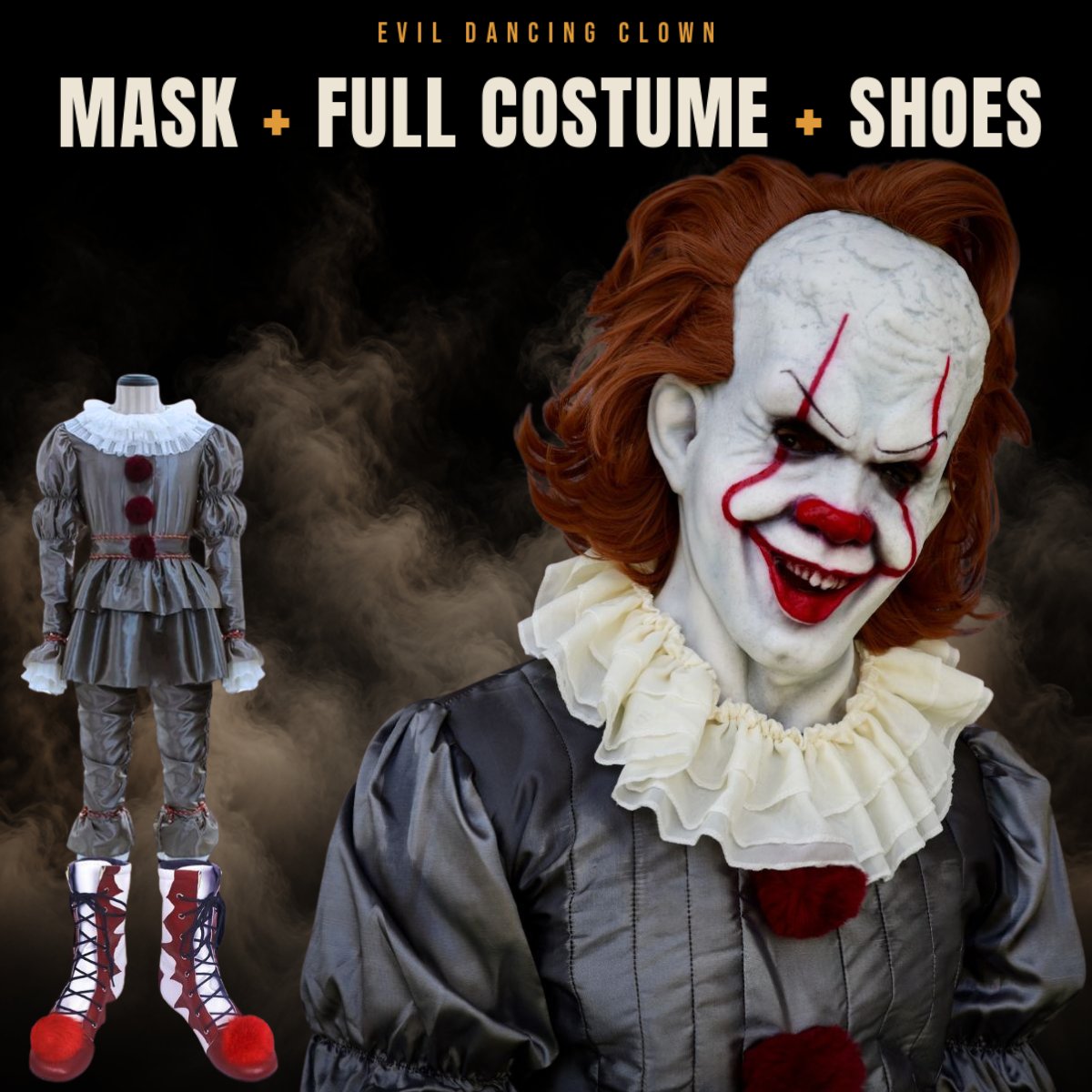 Evil Dancing Clown Mask