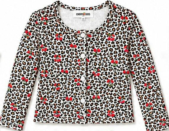 Girls Printed Pointelle Cardigan