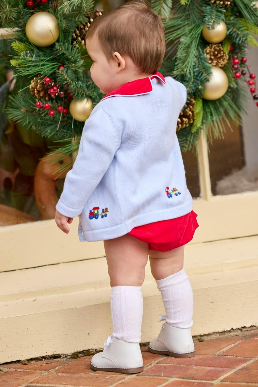 Crochet Cardigan - Holiday Train