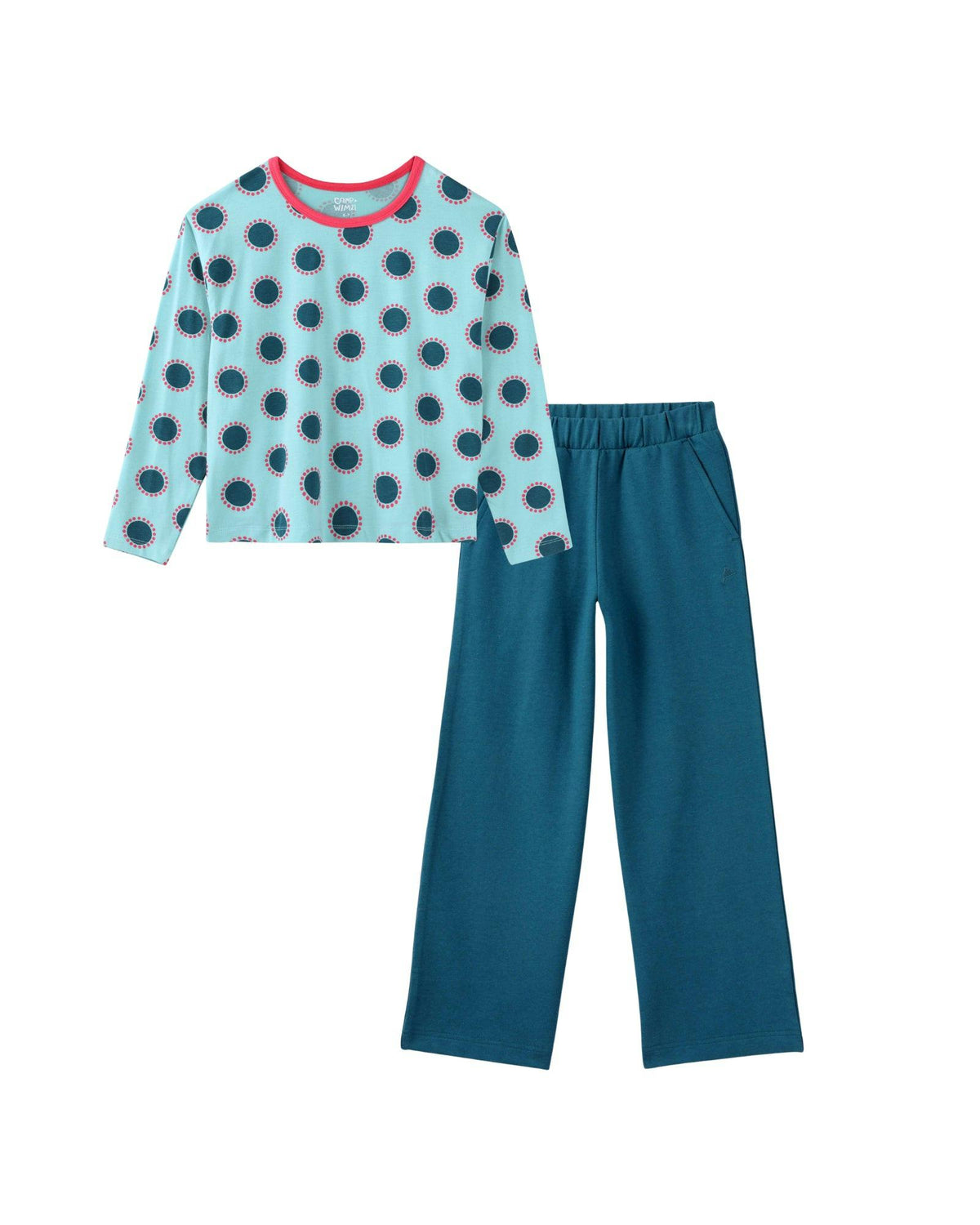 Boxy Tee + Pants Set- Poppy Dots