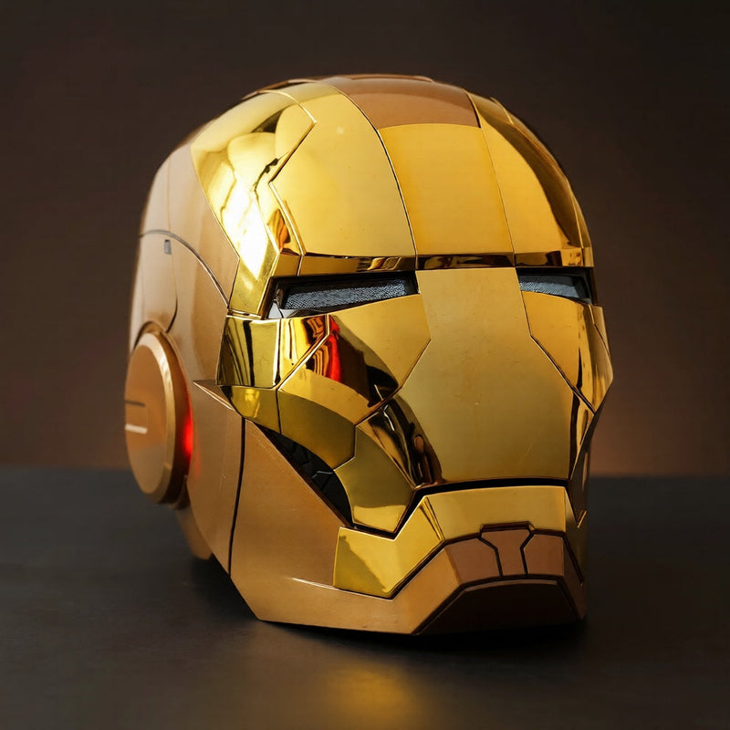 Gold Iron Man MK5 Helmet (With Jarvis - Voice, Remote, and Touch Control)