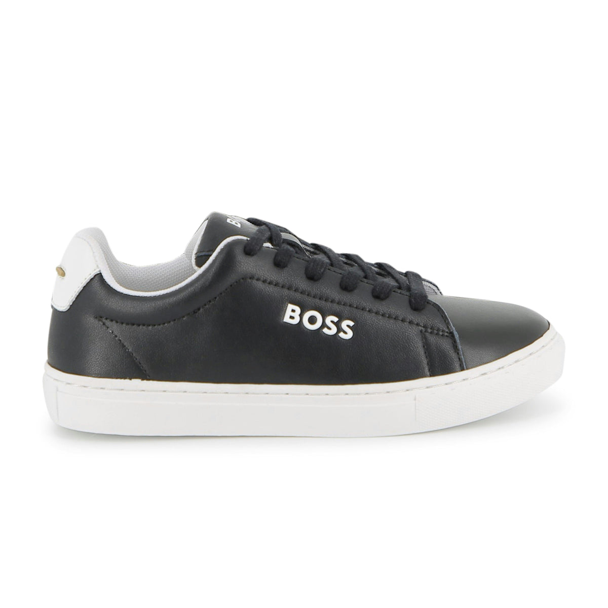 Black Low-Top Leather Sneakers