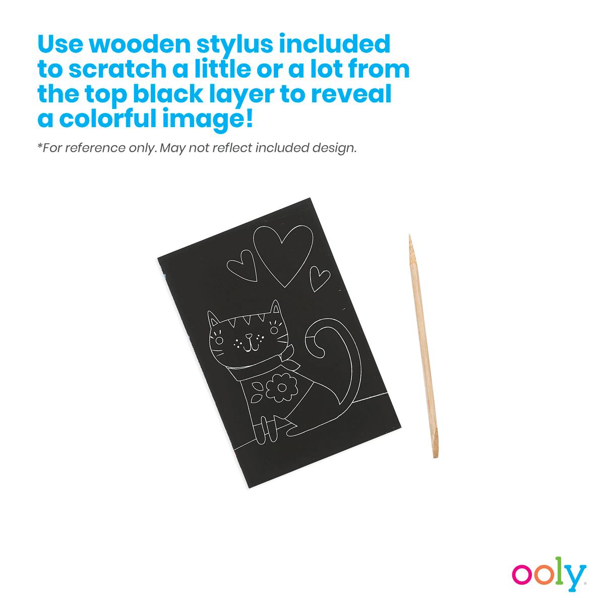 Scratch and Scribble Mini Scratch Art Kit - Funtastic Friends - 6 Cards