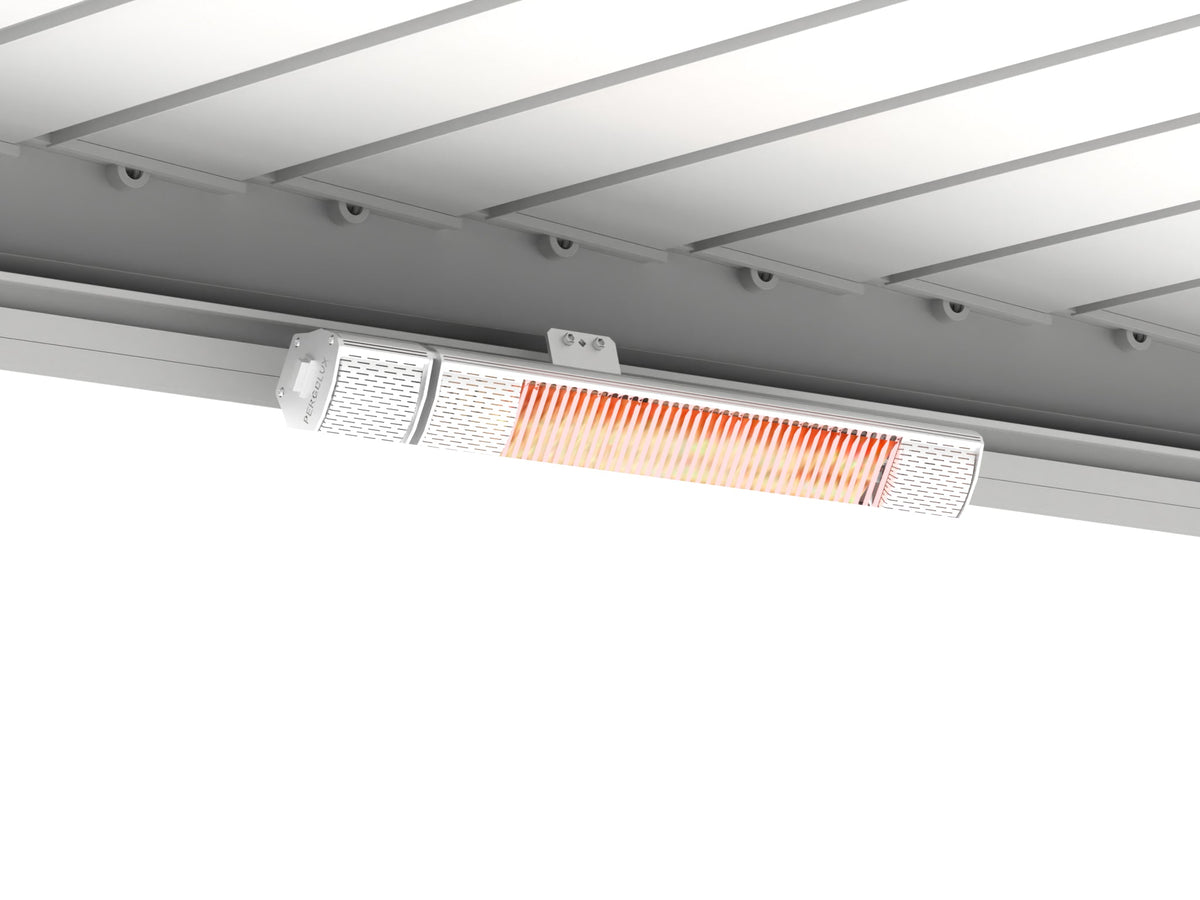 Electric Infrared Patio Heater 1500W, Wall & Pergola Mounted Outdoor Heater with Remote, IPX5 Waterproof, Instant Heat for Pergola, Porch, Gazebo