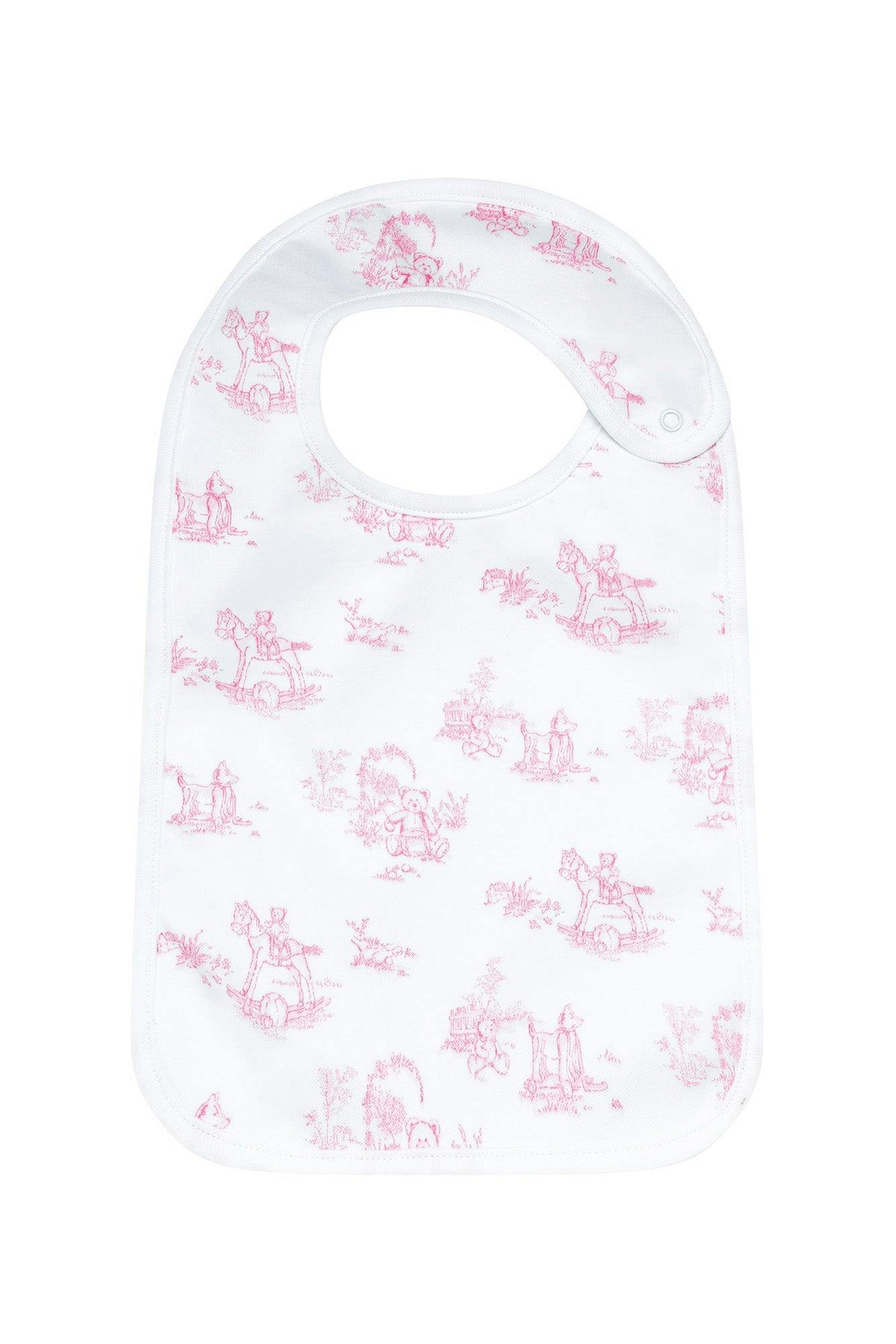 Pink Toile Baby Feeding Bib