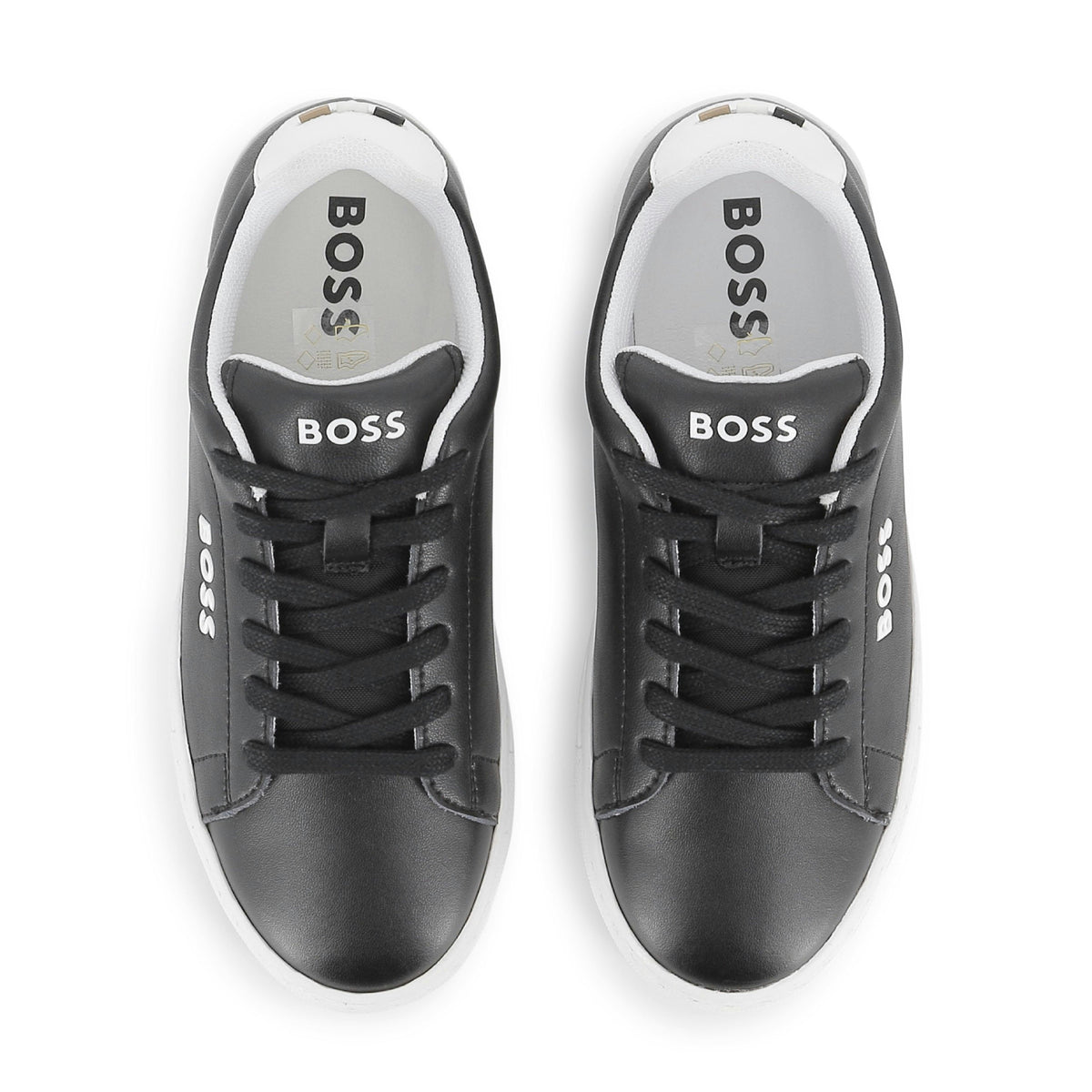 Black Low-Top Leather Sneakers