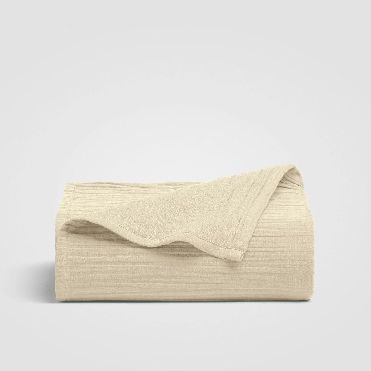 Dune Crinkled Comfort Flat Sheet (Sandstone)