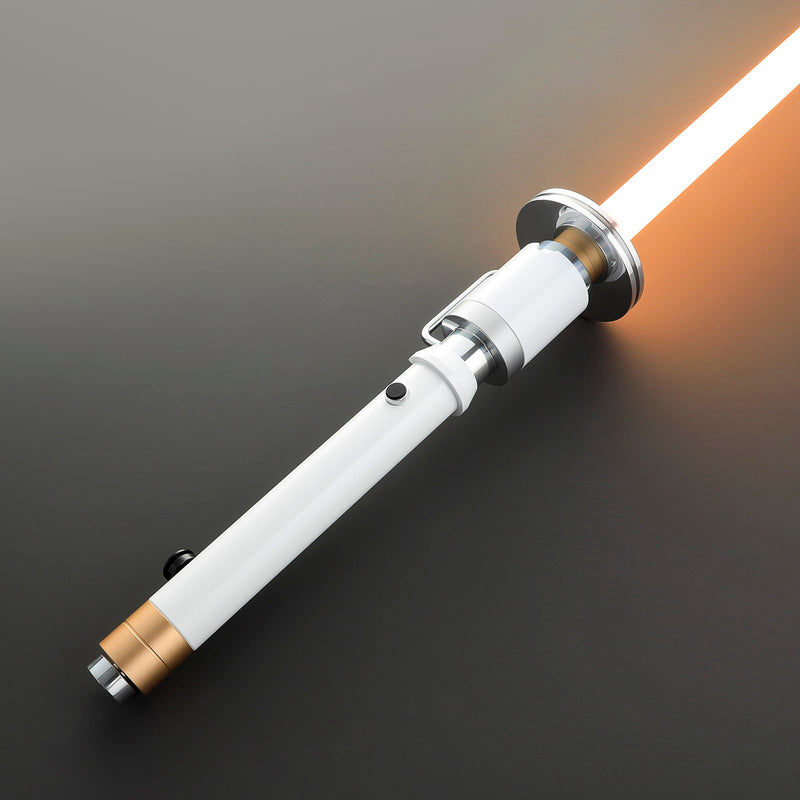 Professor Huyang Inspired Training Lightsaber – White & Gold Hilt