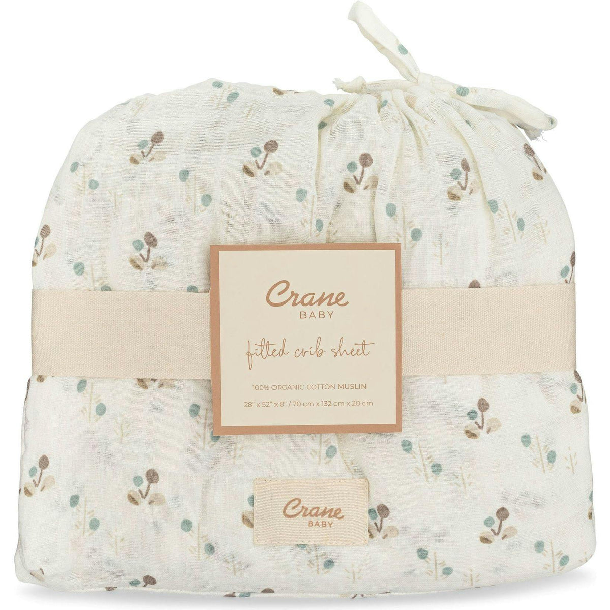 Organic Cotton Poppy Fitted Crib Sheet