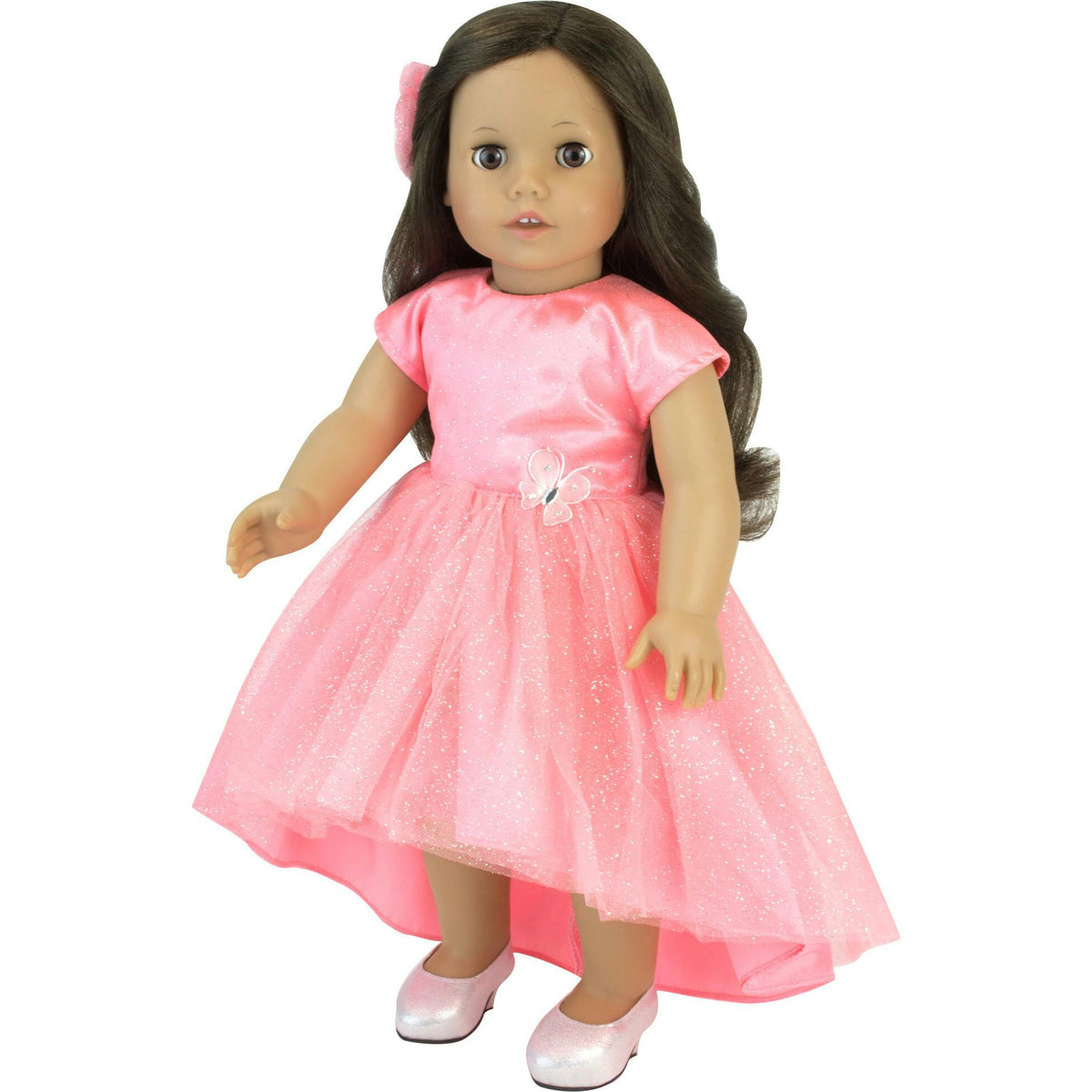 Sophia's Sparkling Platform High Heels for 18" Dolls, Silver