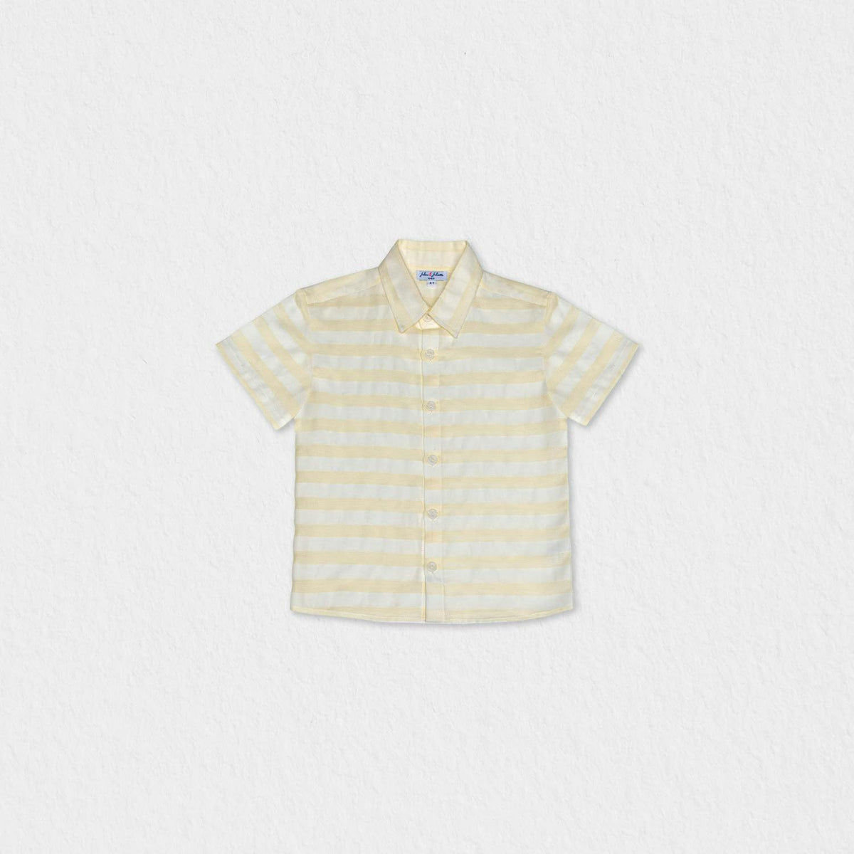 Colin Boy Shirt Short Sleeve Cotton, Off-White Openwork