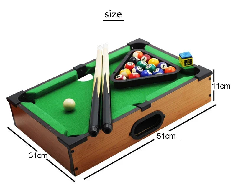 Mini Wooden Tabletop Pool Table