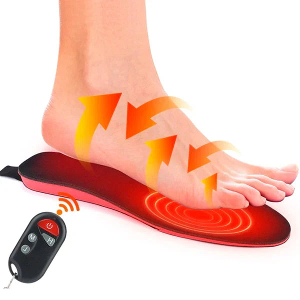 Wireless Heated Shoe Insoles Remote-Control Rechargeable Warmers