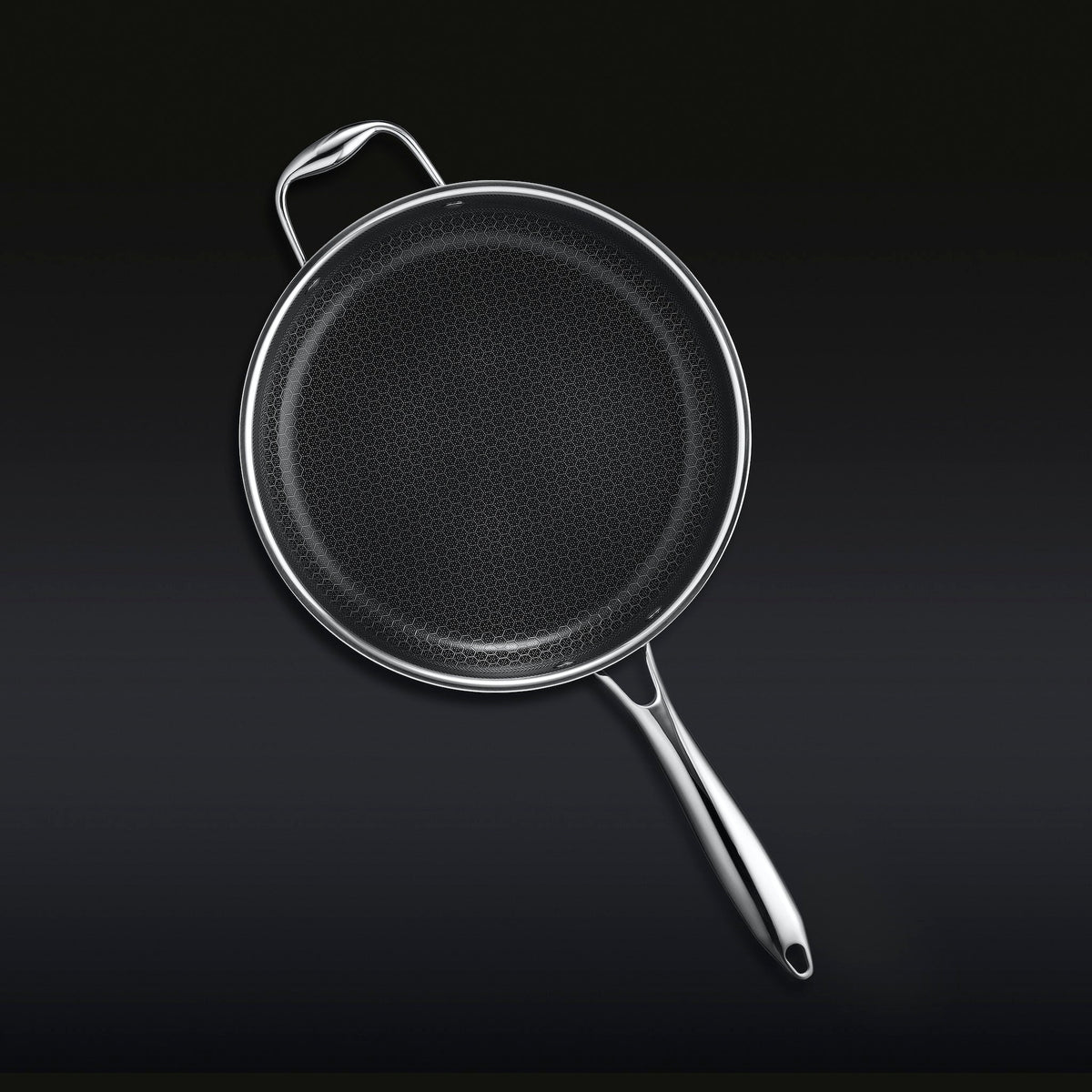 Hybrid Deep Sauté Pan with Lid, 3.3-Qt
