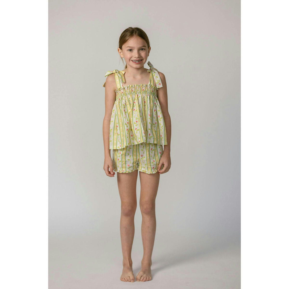 Teatime Set in Vivian Stripe in Daffodil