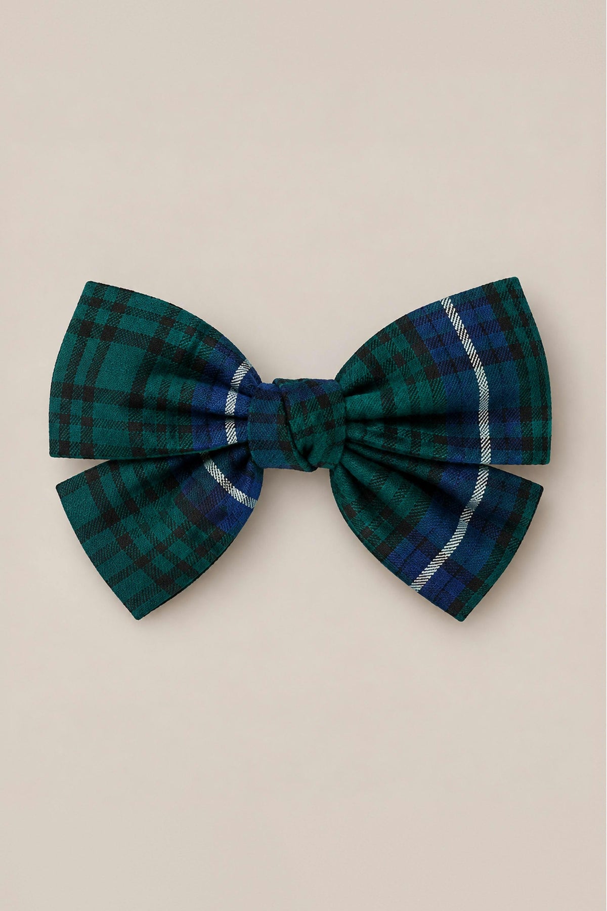 Hair Bows in Emerald Plaid