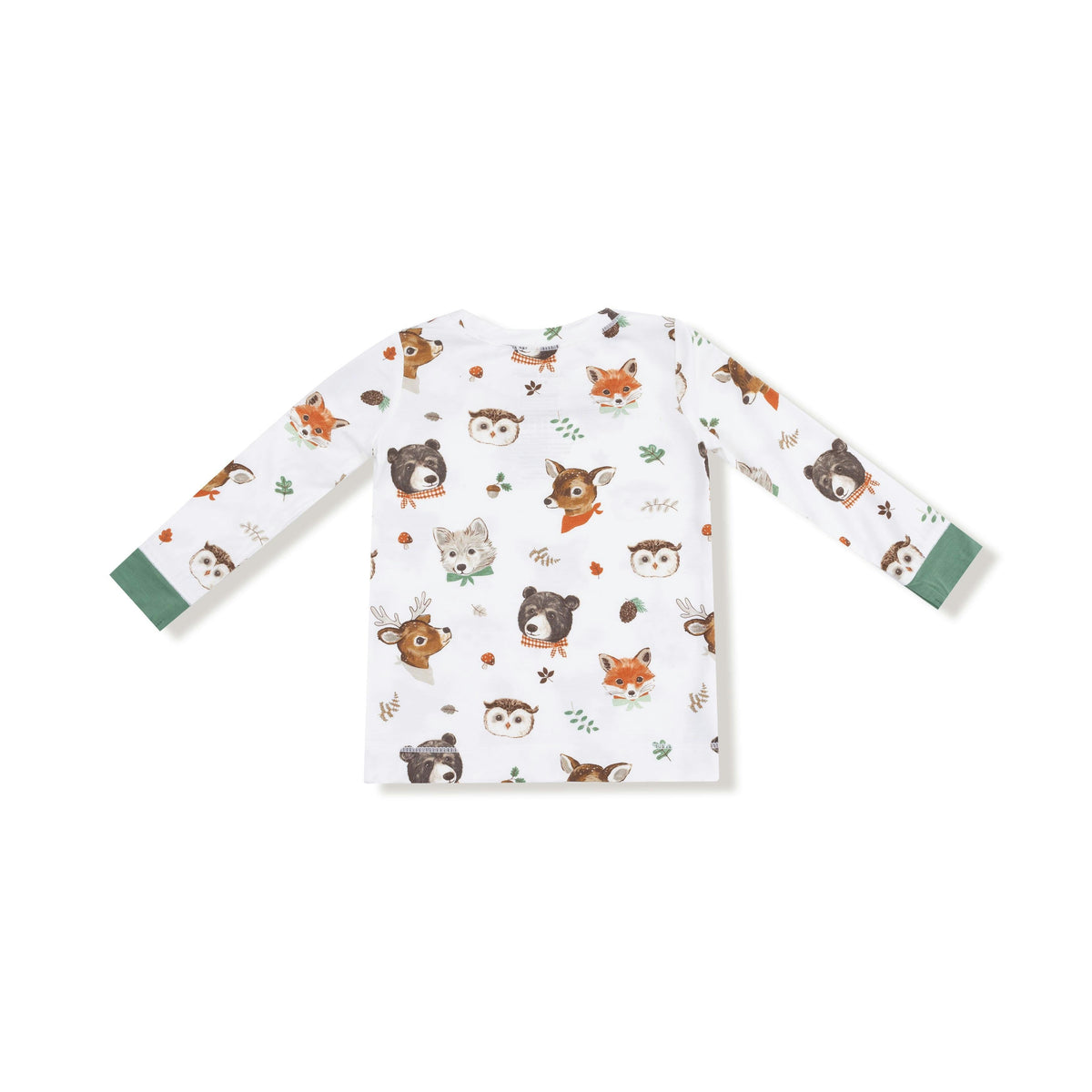 Woodland Animal Faces - Long Sleeve Loungewear Set