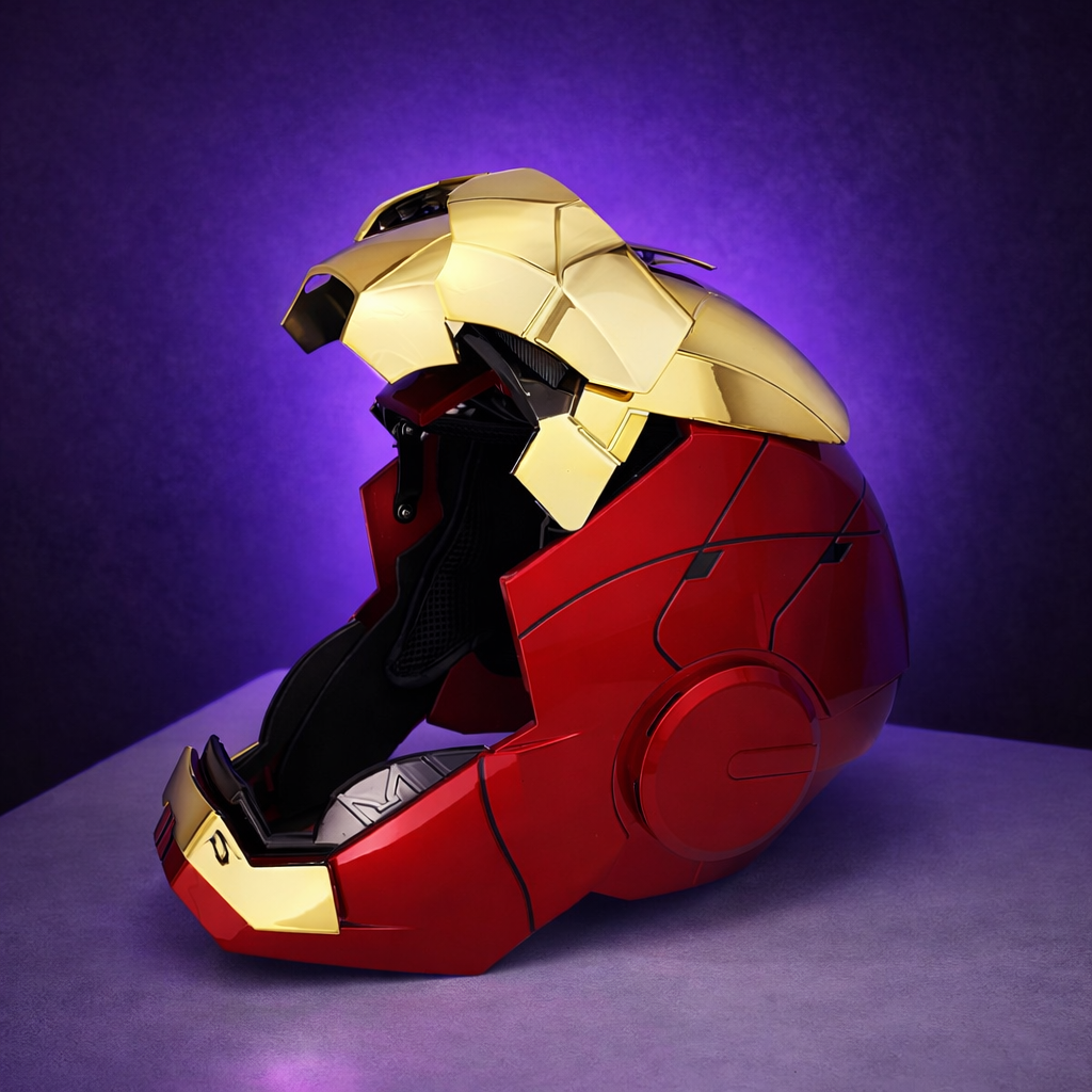Iron Man MK7 Gold Helmet (With Jarvis - Voice, Remote, and Touch Control)