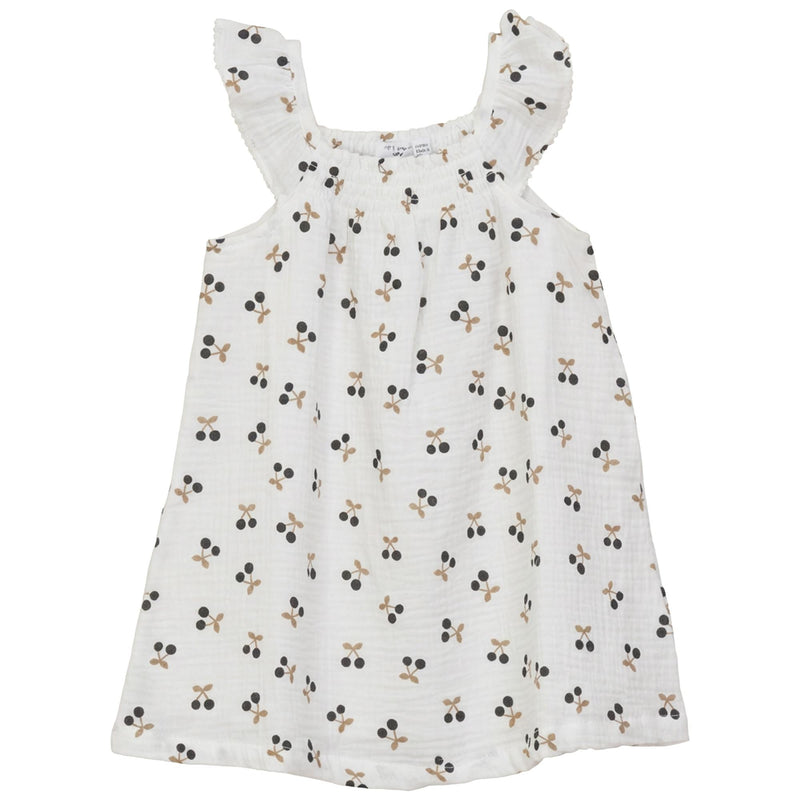 Crinkle Woven Cherry Print Jumper