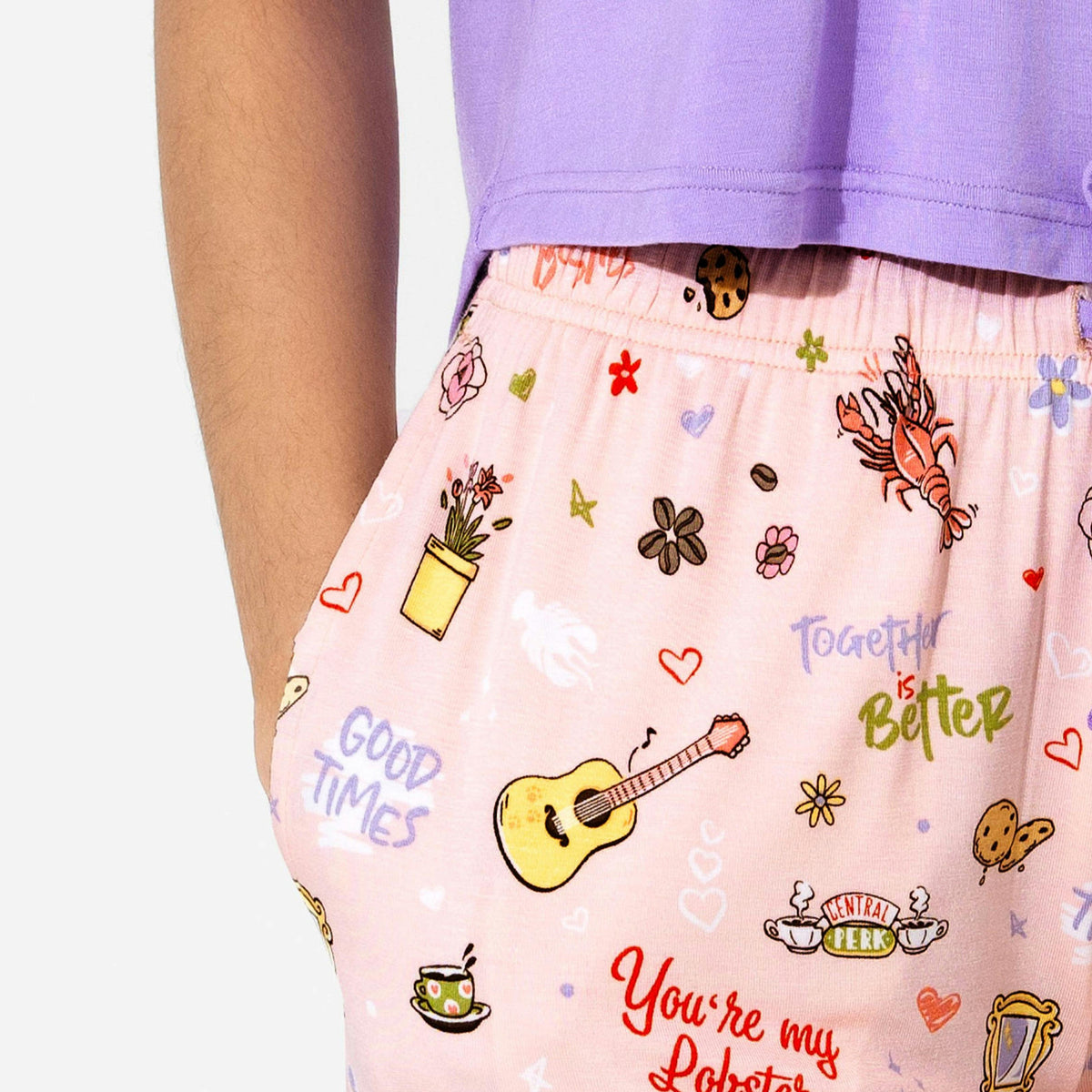 FRIENDS™: You're My Lobster Bamboo Women's Pajama Shorts Set