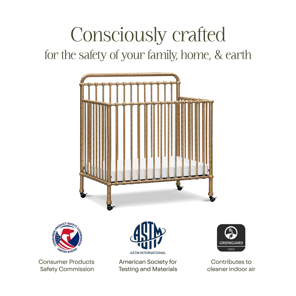 Namesake Winston 4-in-1 Convertible Mini Crib