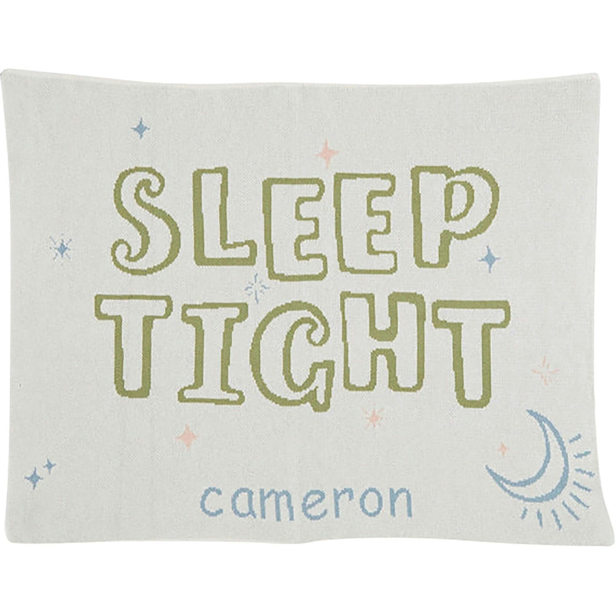 Custom Personalized Baby Sustainable Knit Throw Blanket - Sleep Tight