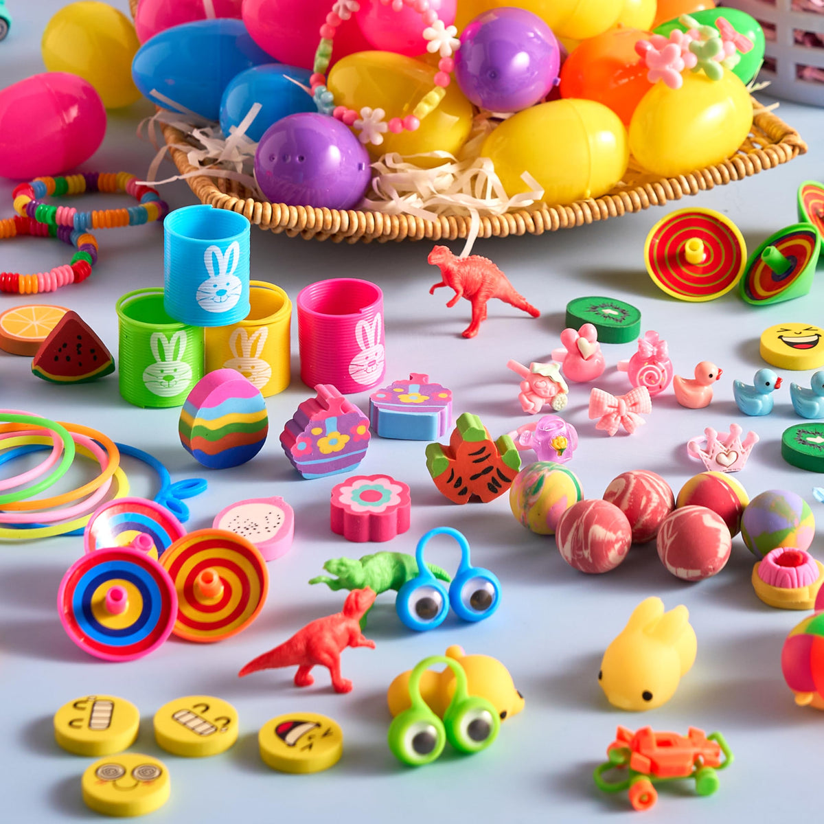 JOYIN 100 Pcs Prefilled Easter Eggs with Assorted Toys