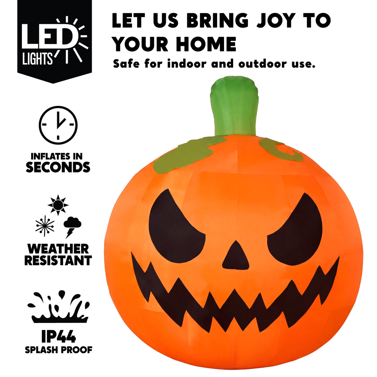JOYIN 10FT Giant Inflatable Halloween Pumpkin with Built-in LED Lights