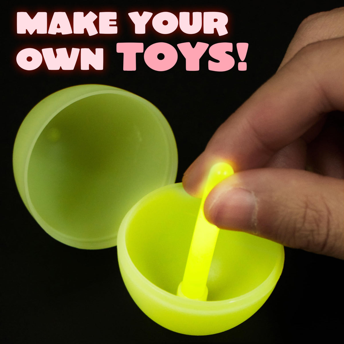 JOYIN 144 Pcs Easter Eggs with Mini Glow Sticks