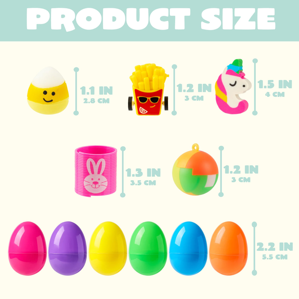 JOYIN 160Pcs Prefilled Easter Eggs with Assorted Toys