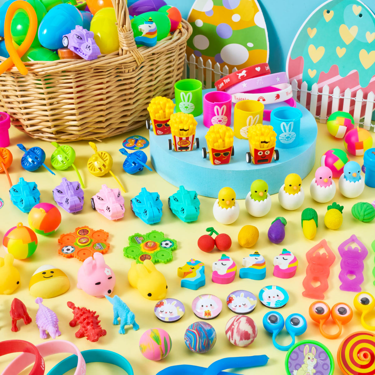 JOYIN 160Pcs Prefilled Easter Eggs with Assorted Toys