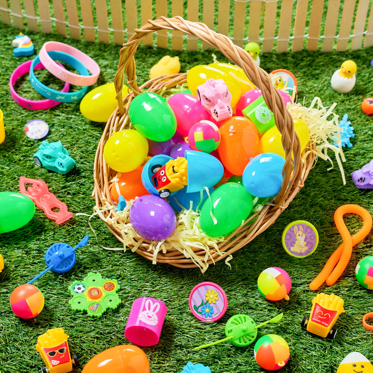 JOYIN 160Pcs Prefilled Easter Eggs with Assorted Toys