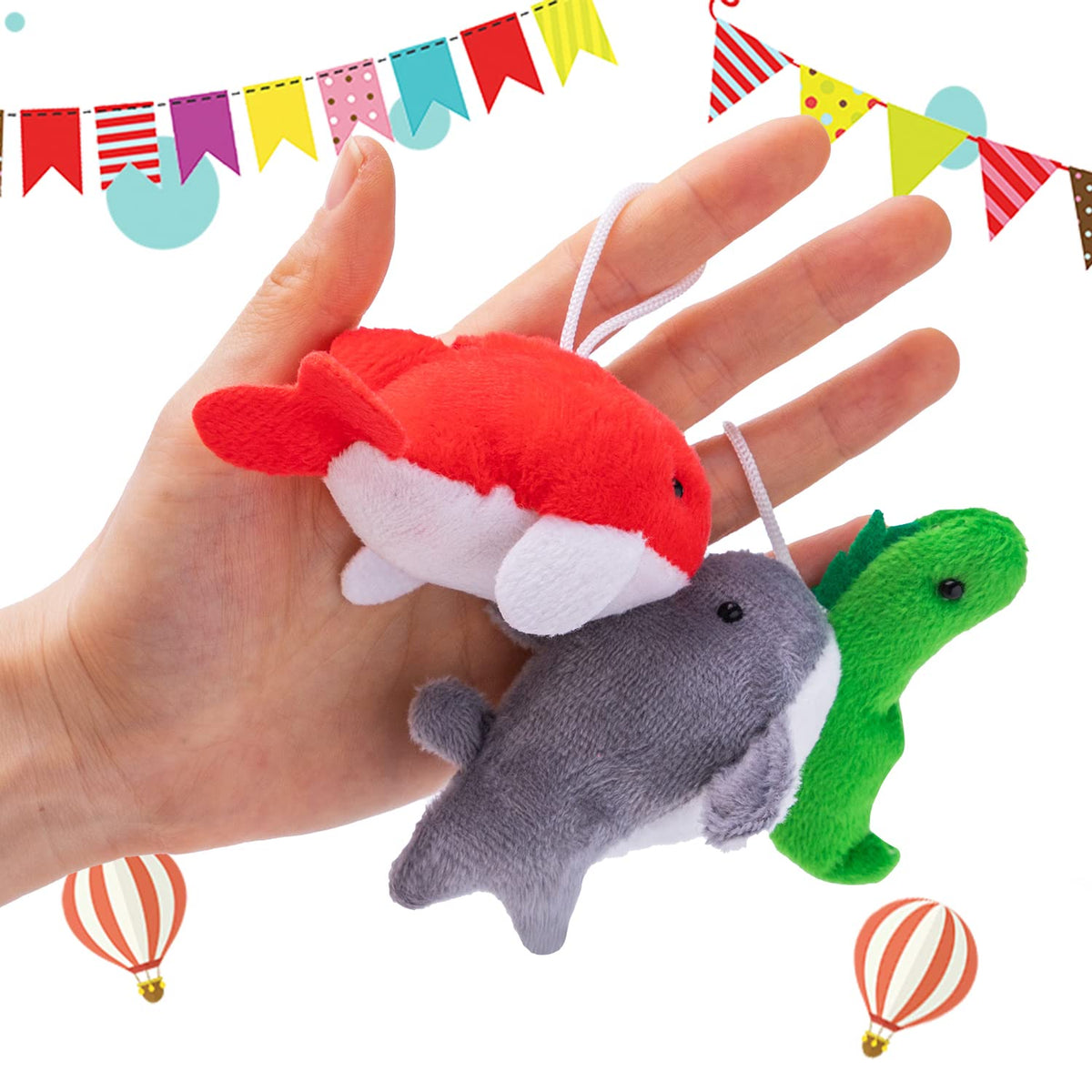 JOYIN 24 Pcs Prefilled Easter Eggs with Sea Animal Plush Toys
