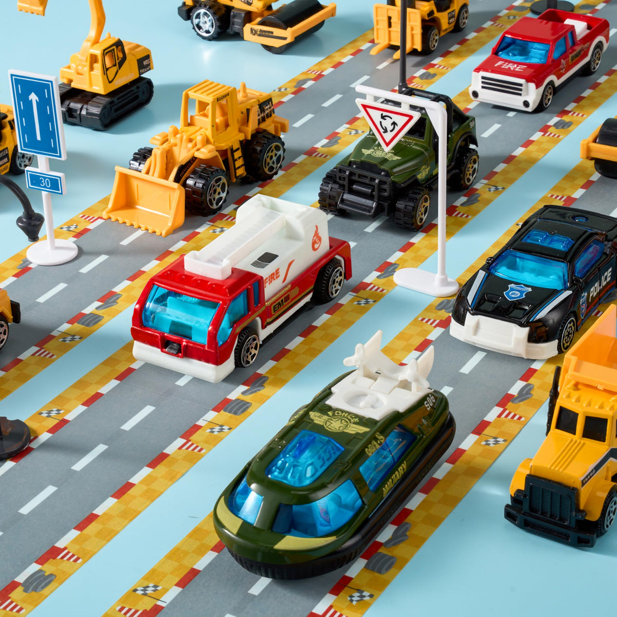 JOYIN 24 Pcs Prefilled Easter Eggs with Vehicle Toys