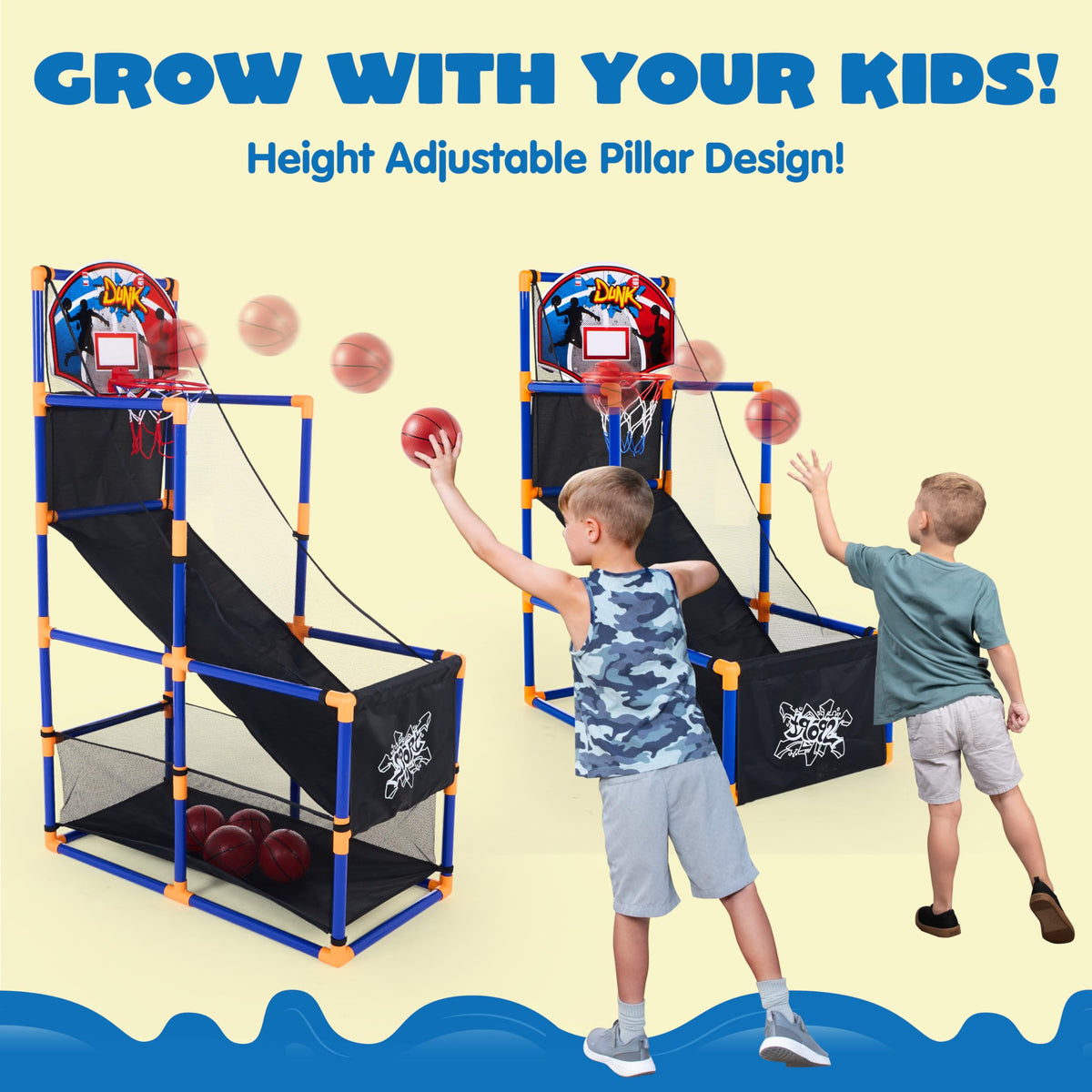 JOYIN Arcade Basketball Game Set with 4 Balls for Kids