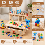 Wooden Kids Workbench & Tool Set – DIY Construction & Fine Motor Skills Learning Toy