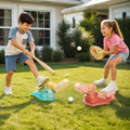 Step-On Baseball Pitching Machine with Bat & Balls for Kids