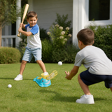 Step-On Baseball Pitching Machine with Bat & Balls for Kids