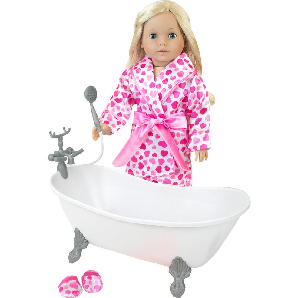 Sophia’s Classic White Clawfoot Bathtub for 18" Dolls