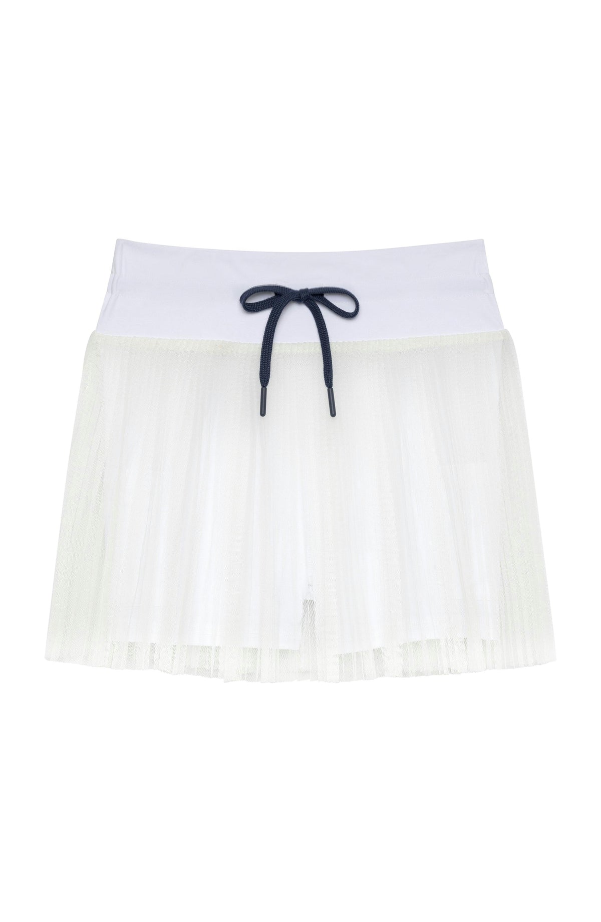 white pleated skort