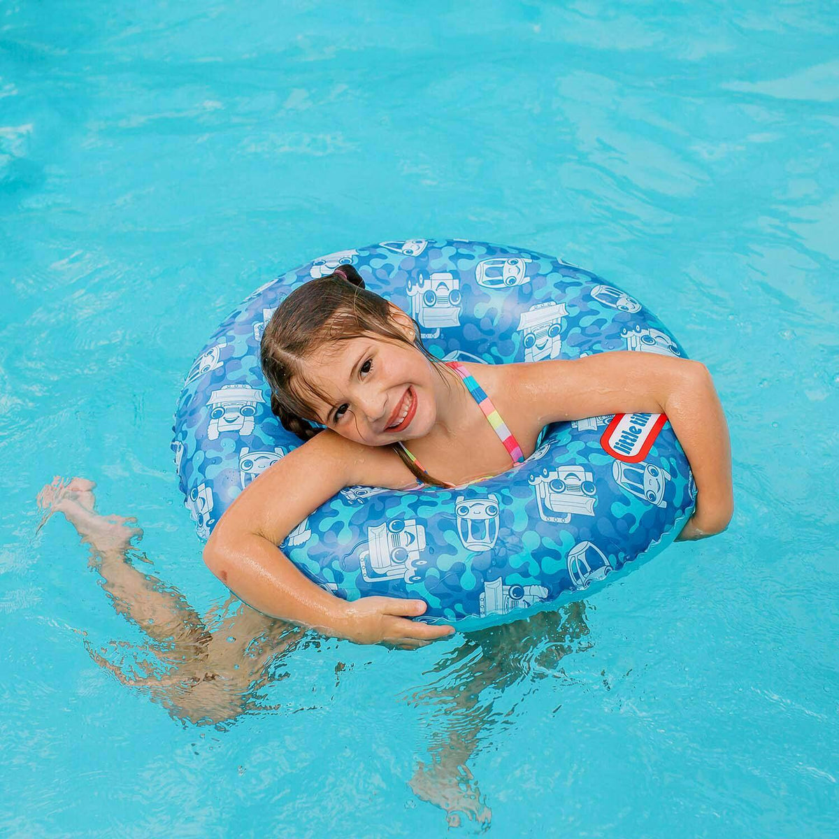 Pool Tube 27" Blue Pattern